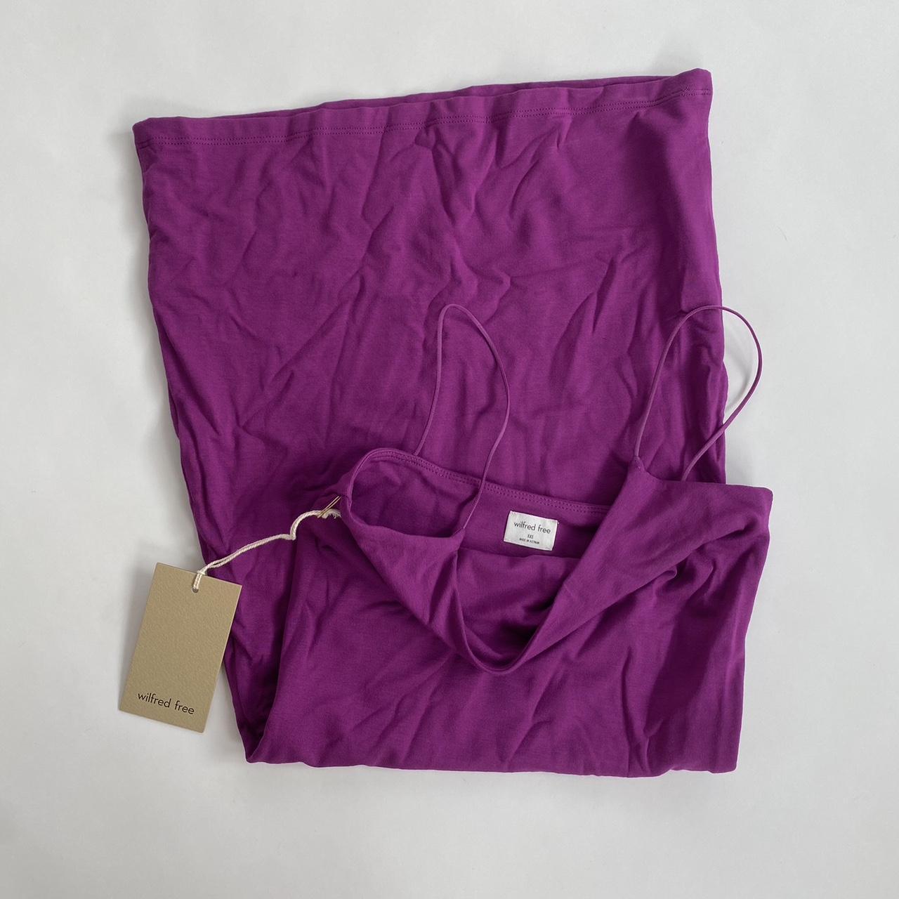 Aritzia Women's Pink and Purple Dress Depop