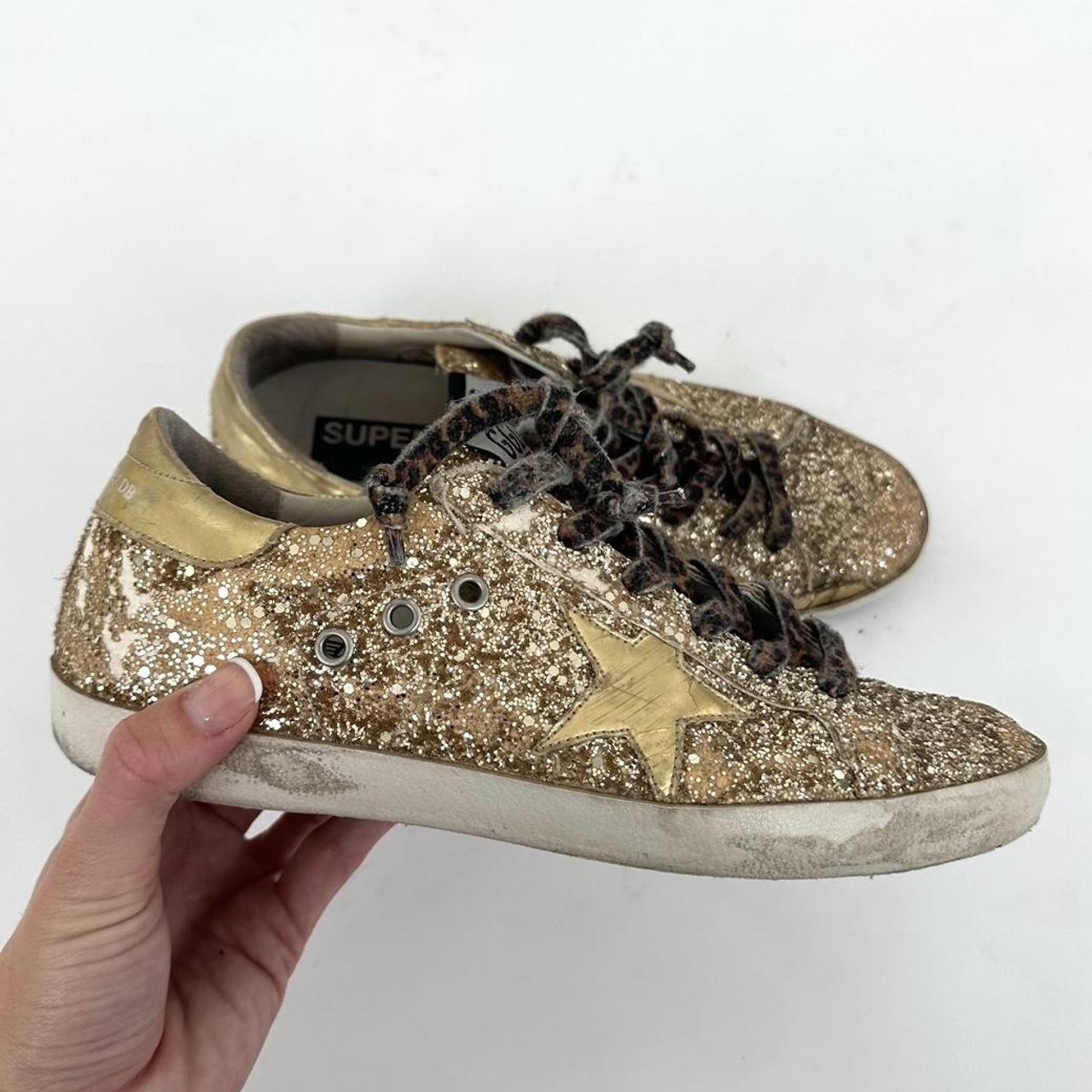 sparkle golden goose sneakers
