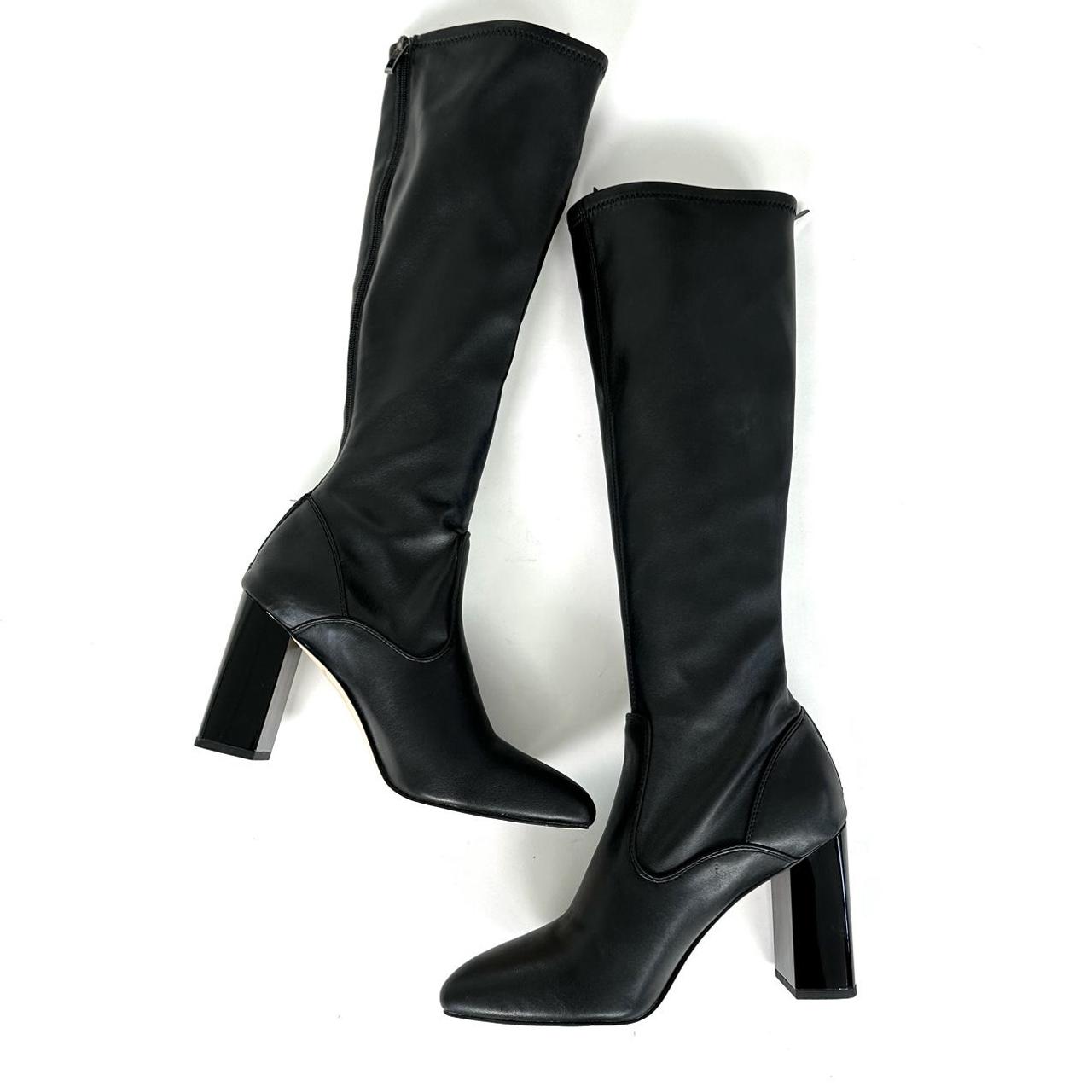 Franco Sarto black leather boots Brand new worn... - Depop