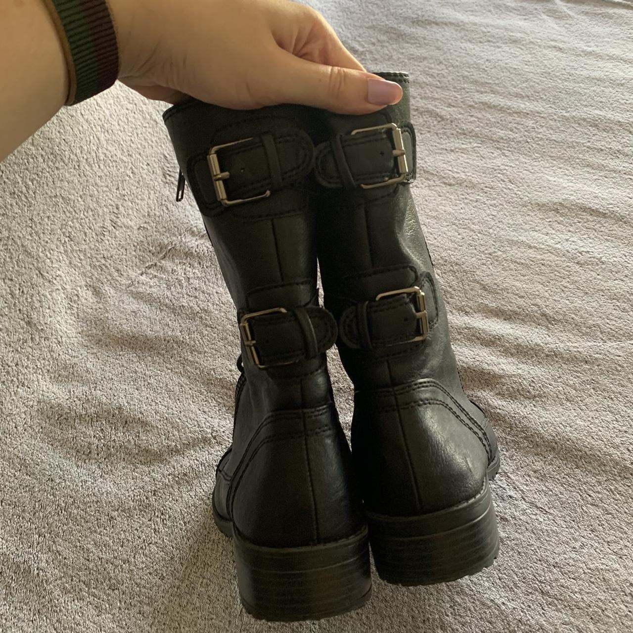 classic black combat boots 彡 these combat boots... - Depop