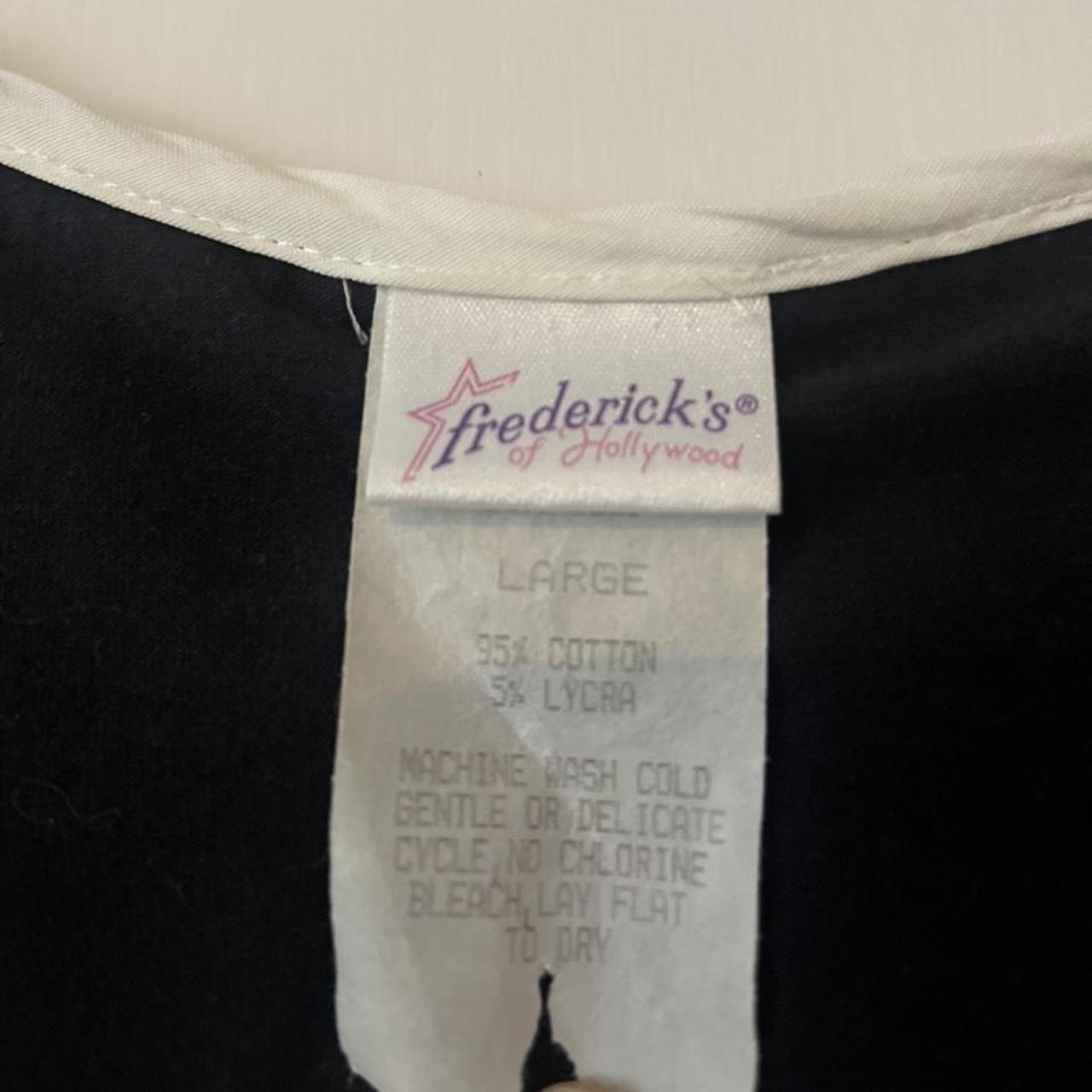 Frederick's of Hollywood Women's White and Black Bodysuit | Depop