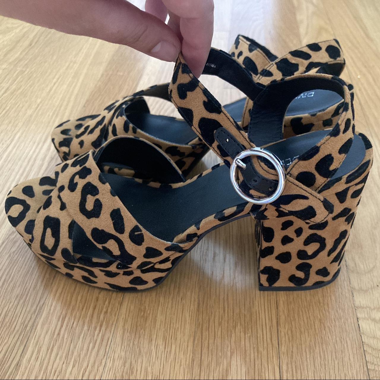 Chunky cheetah heels hot sale