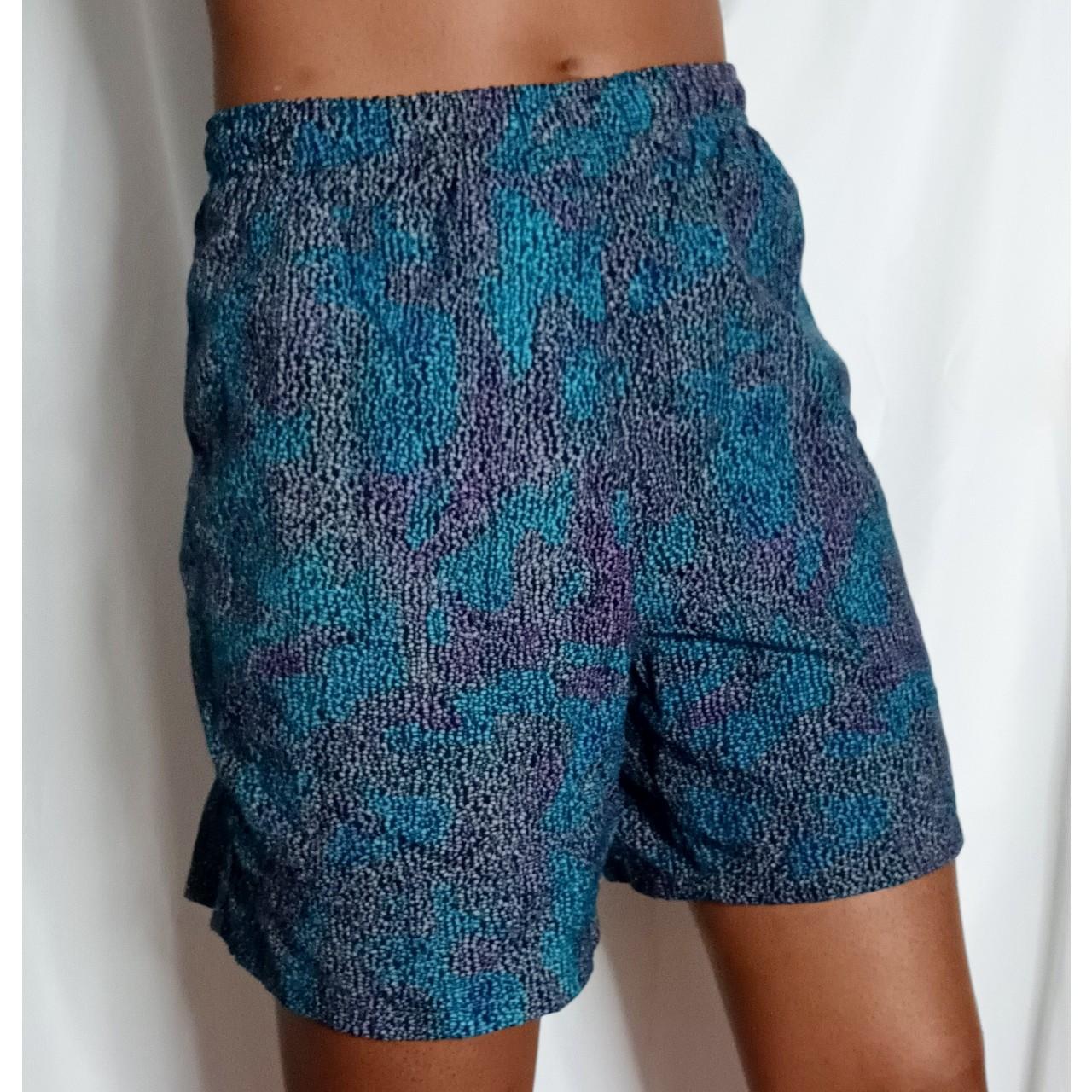 Gotcha Men's Purple and Blue Swimbriefsshorts Depop
