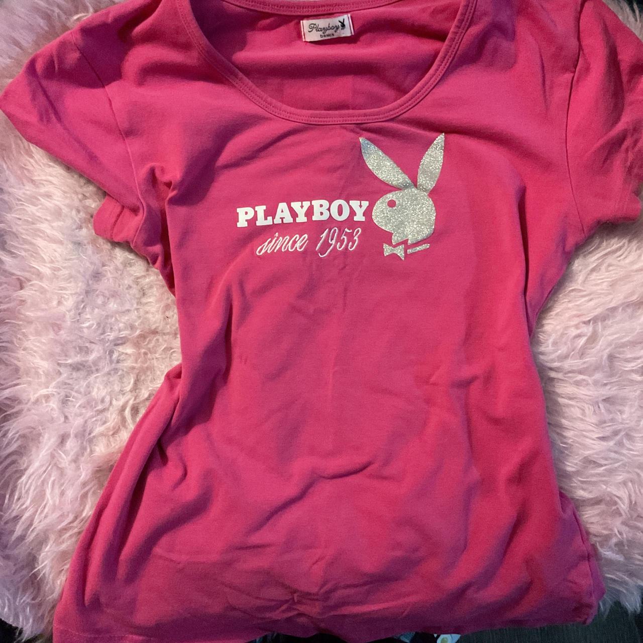 Playboy top • cute playboy glitter logo •doesn’t... Depop