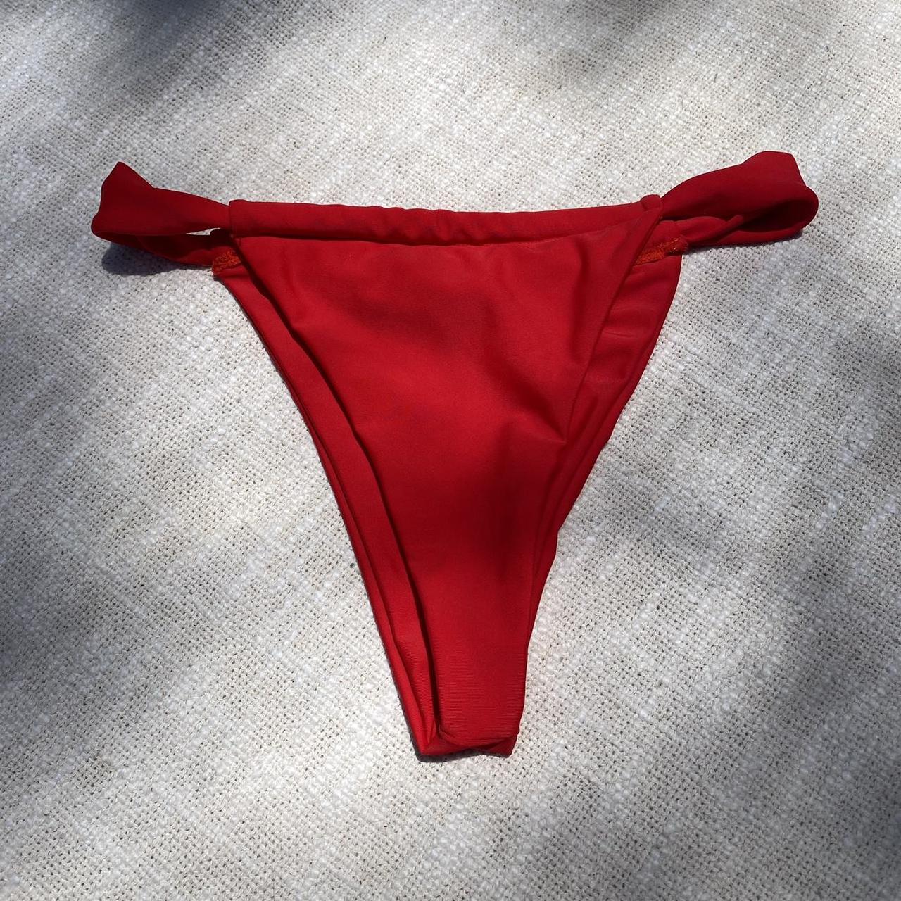 Red thong-bikini - Depop