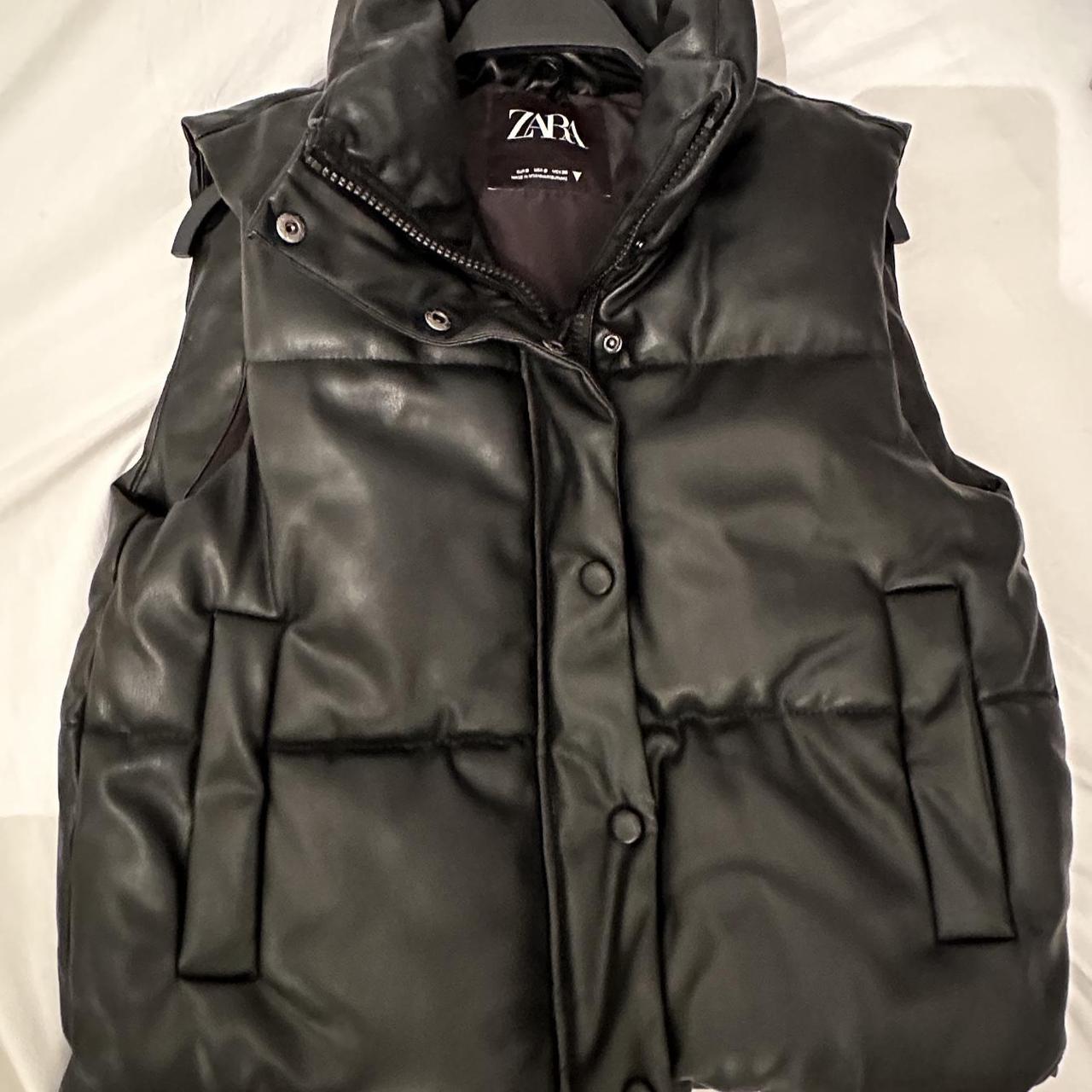 Leather hotsell gilet zara