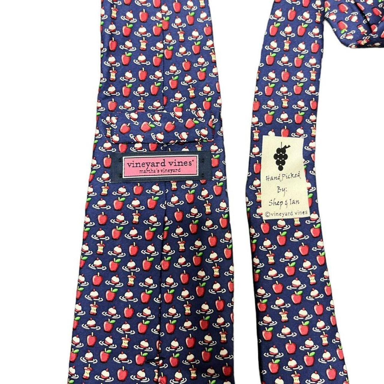 Vineyard Vines Bobbing For Apples buy Moonshine Blue Silk Boys Tie New NWT