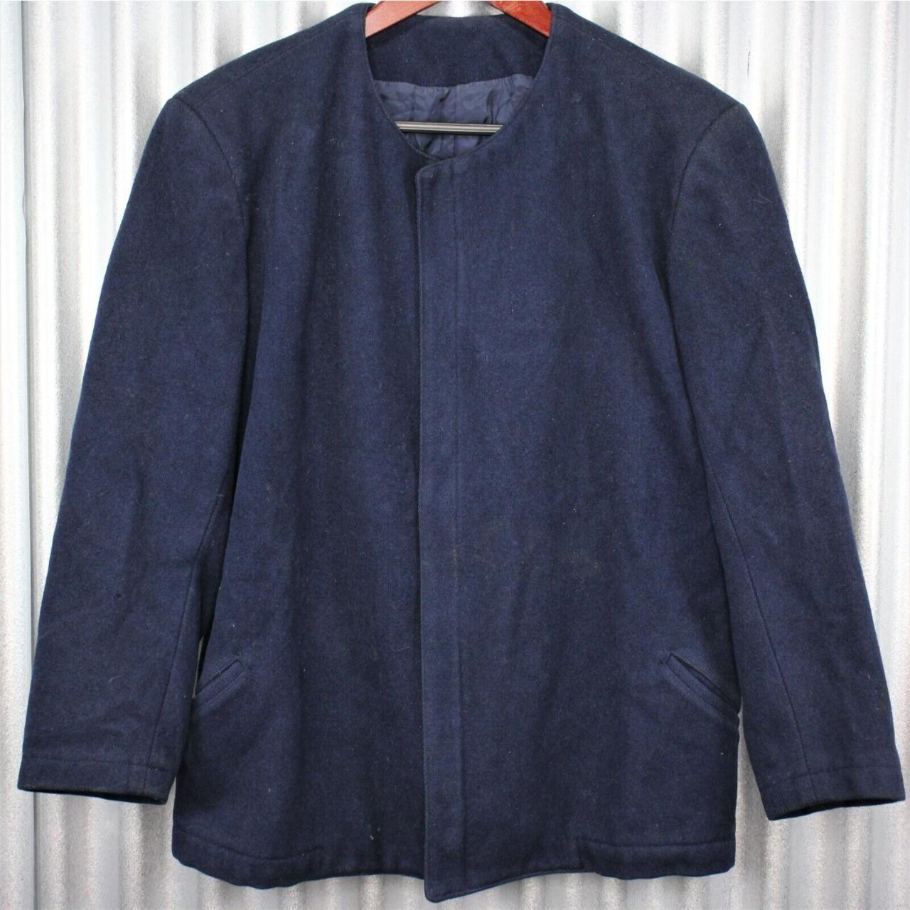 Vintage Yohji Yamamoto Y's Zip Pocket Wool Blue Coat... - Depop