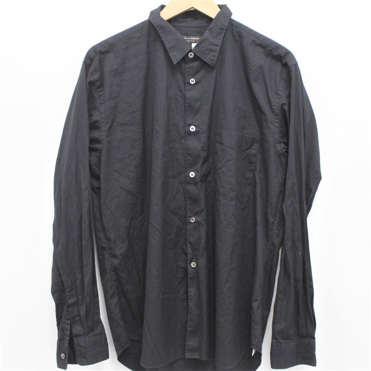 Comme Des Garcons Homme Button Down Shirt Black... - Depop