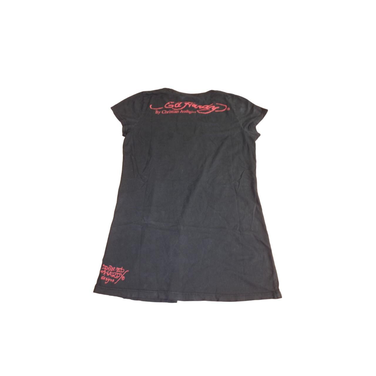 Vintage 2000s Ed Hardy Love Tee Shirt L Black... - Depop