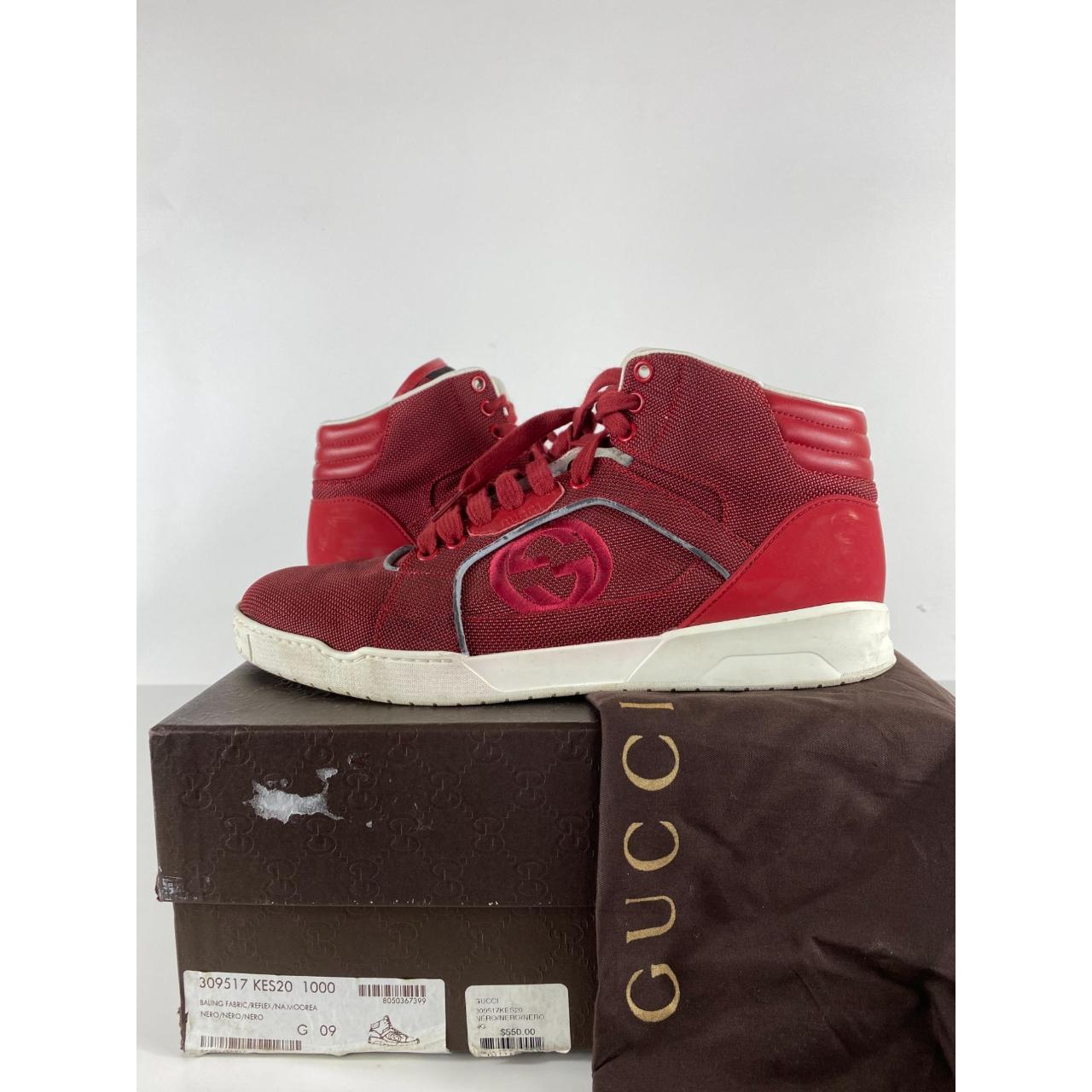 Mens red hot sale gucci sneakers