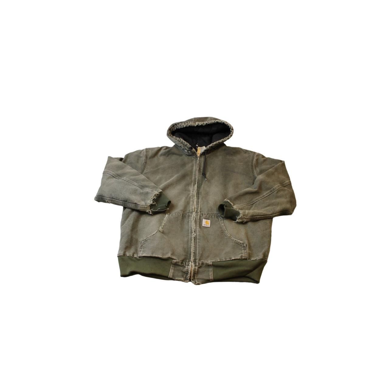 Vintage 90's Carhartt J140 Workwear Jacket Green... Depop