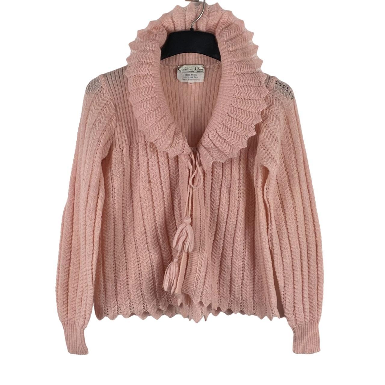 dior pink cardigan