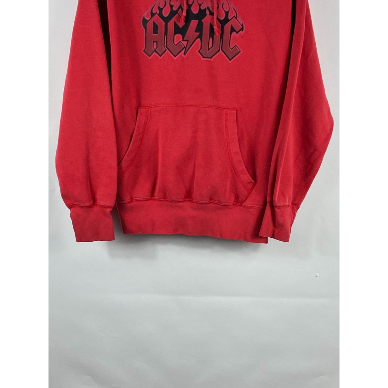 Vintage Rockware ACDC Pullover Hoodie Jacket Red... - Depop