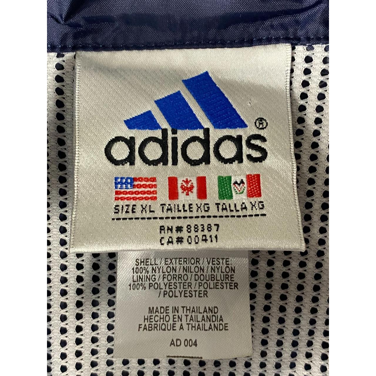 Vintage Adidas Zip Up Windbreaker Jacket Navy Blue... - Depop