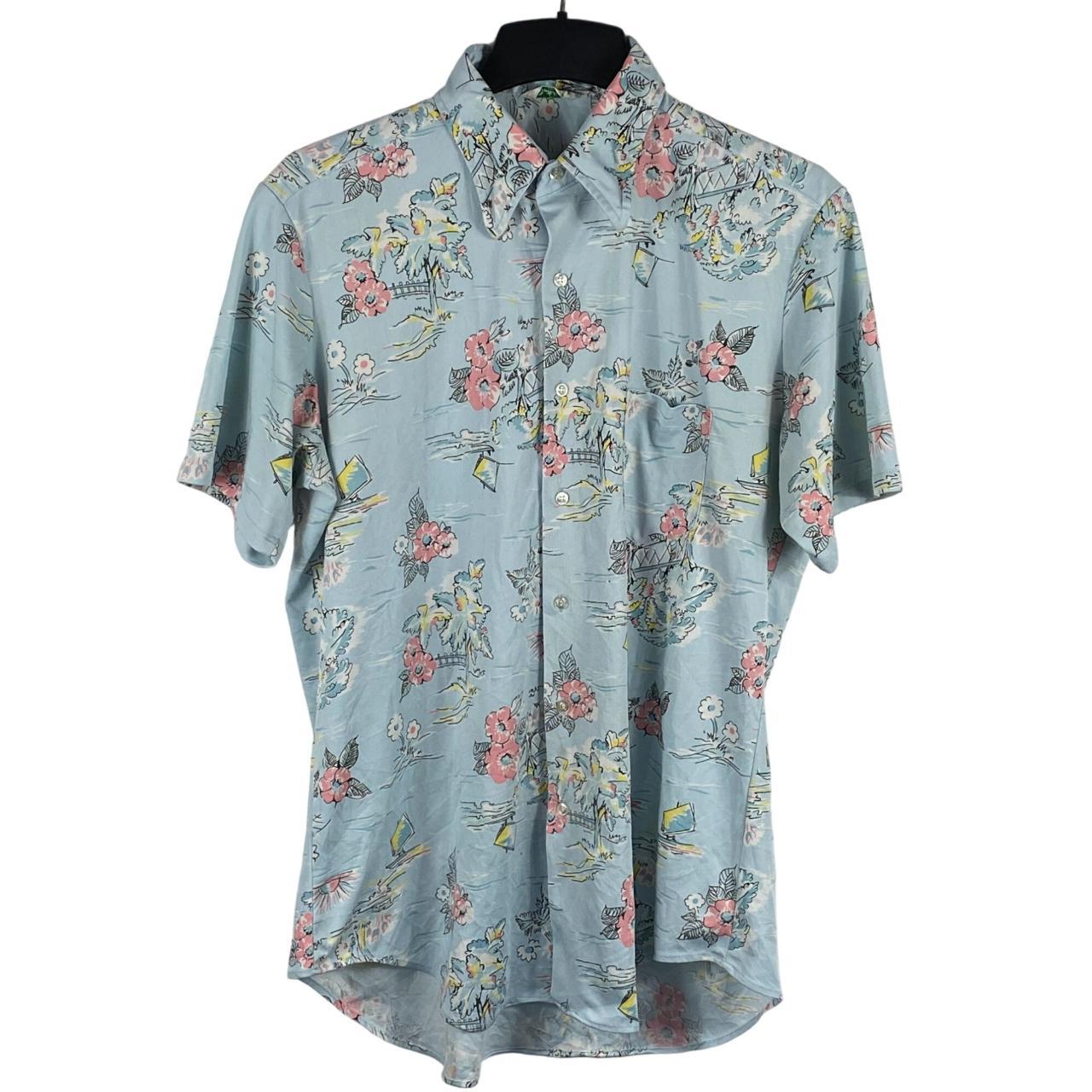 Vintage Dutchmaid Floral Print Button Up S/S Shirt... - Depop