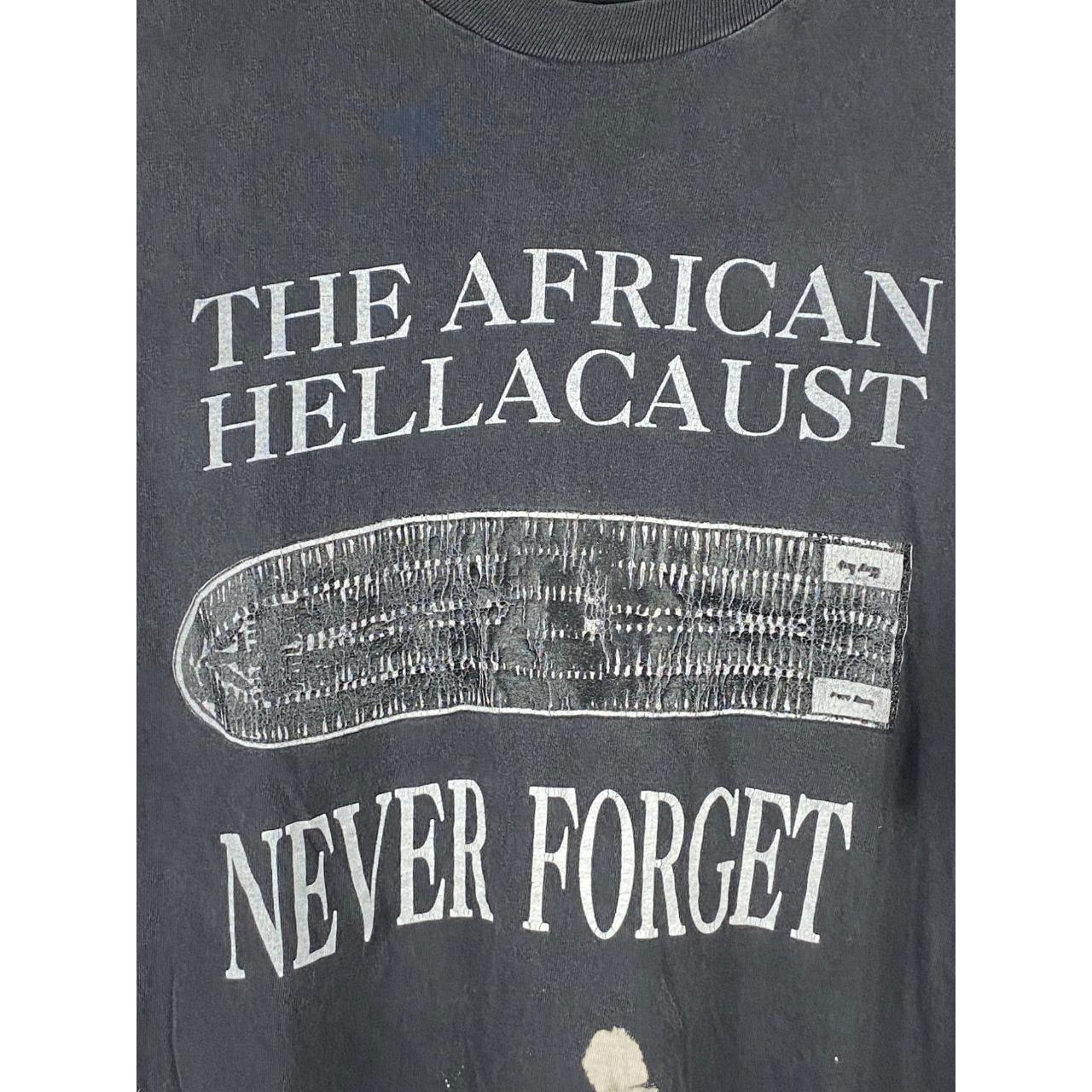 Vintage Hanes 1992 The African Hellacaust Never... - Depop