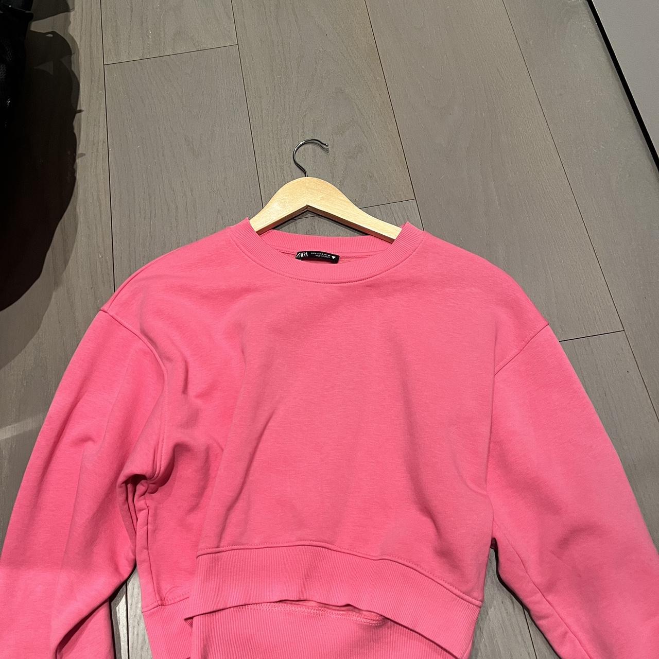 Zara Women's Pink Jumper Depop