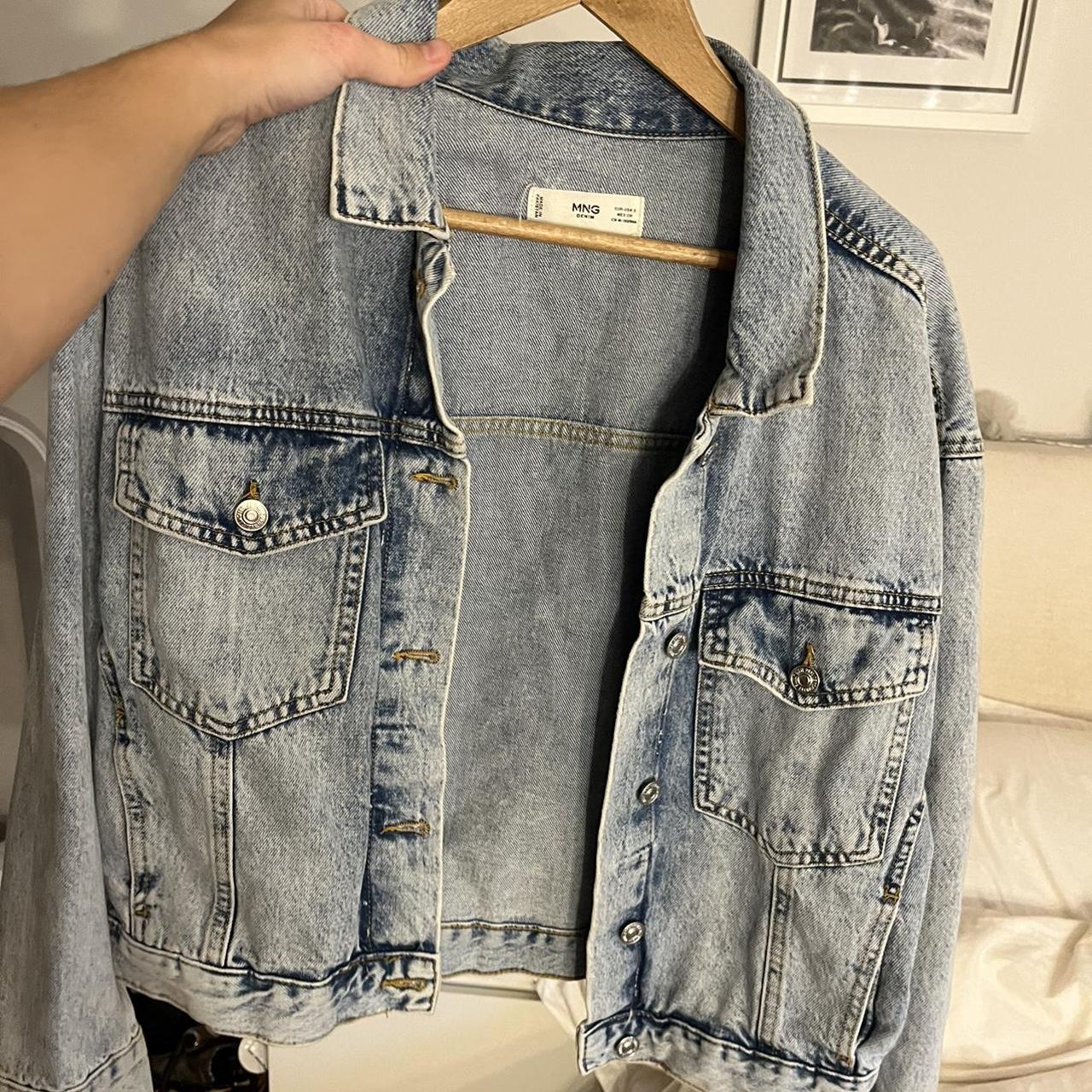 MANGO denim jacket (Slight mark on sleeve shown in... - Depop