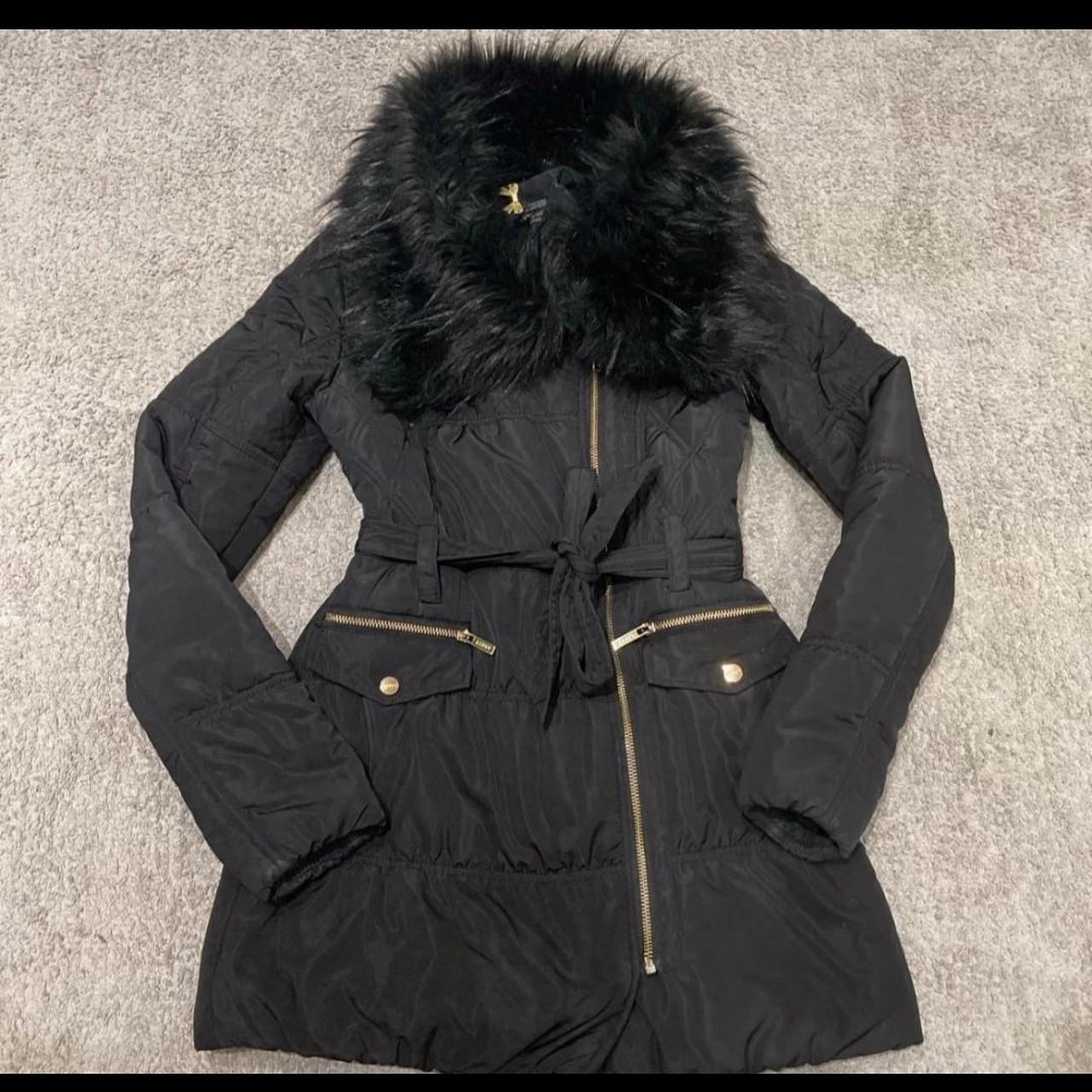 Lipsy Michelle Keegan Black Coat Size 6 Machine. Depop