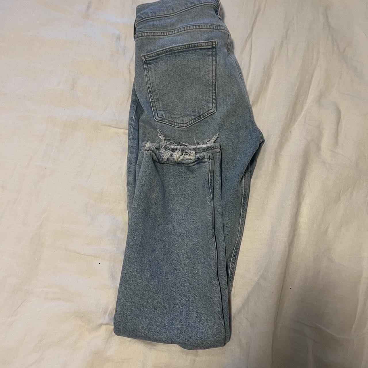 Agolde size 28 mid waist straight jeans with slight