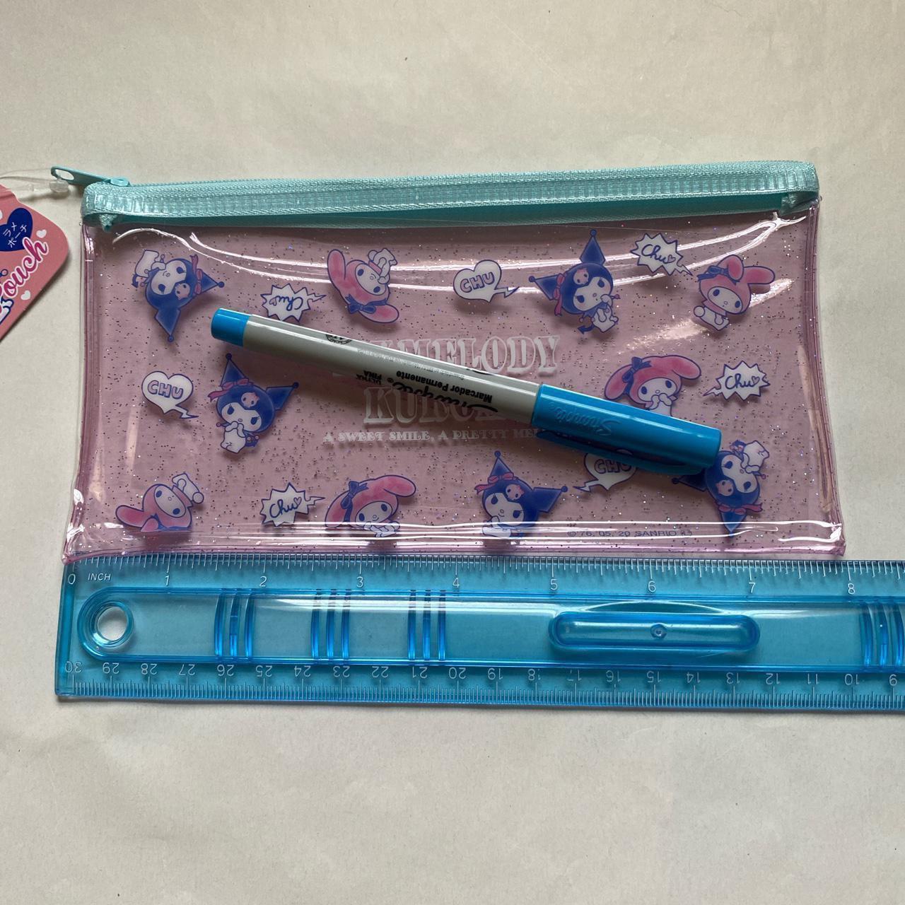 Kuromi Sanrio Pastel Purple Star Pouch, Pencil case - Depop