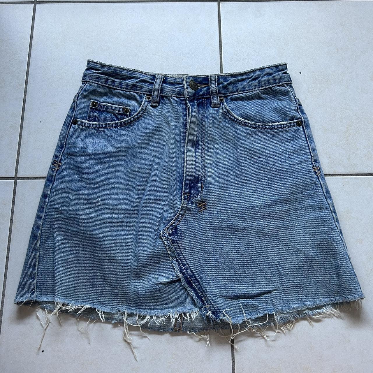 Ksubi Blue denim skirt Size 24 (6) However I am... - Depop