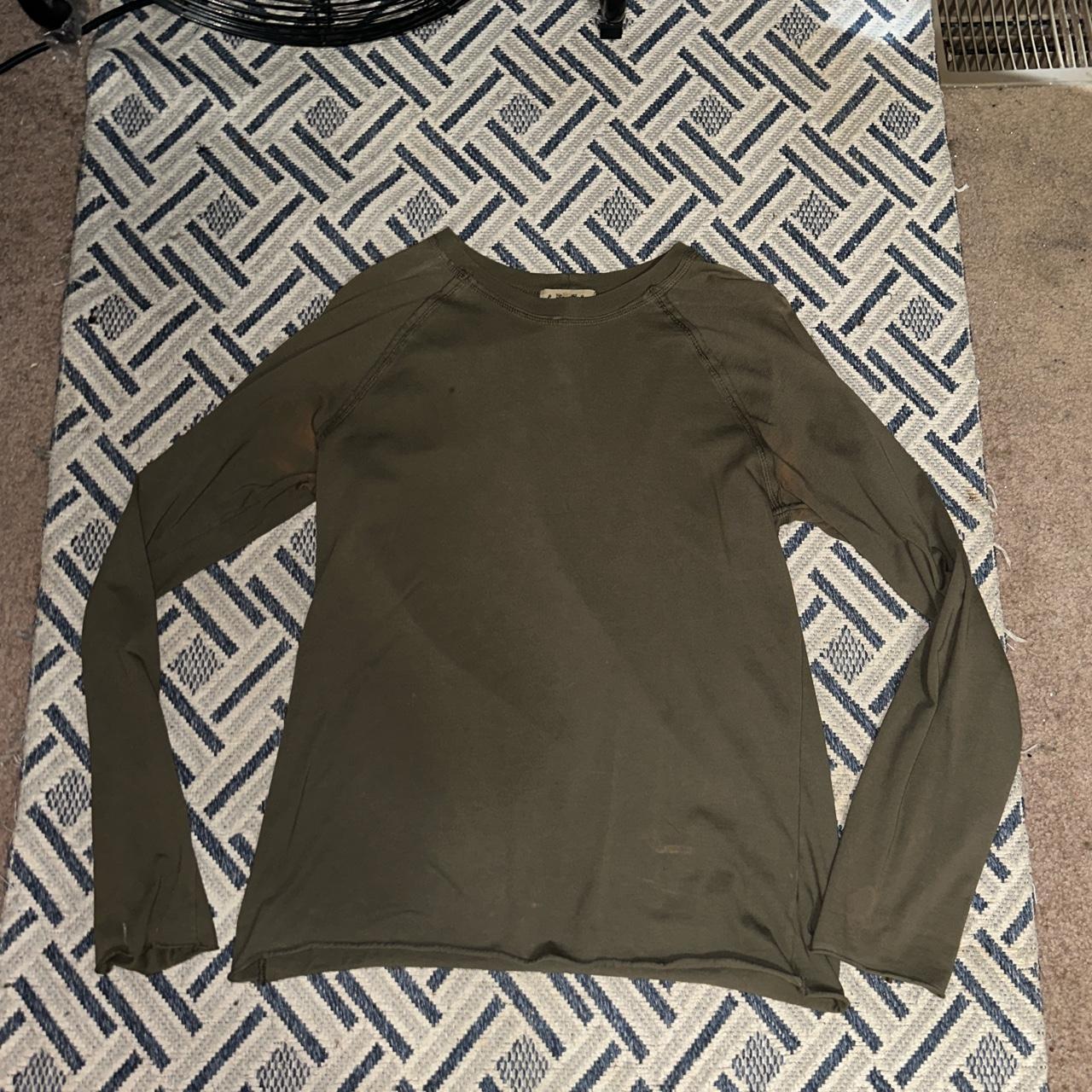 Juicy couture raw edge long sleeve olive size... - Depop