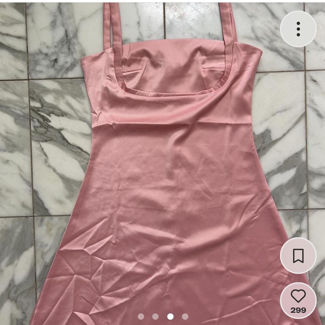 SO CUTE JUST DIDJT FIT ME Pink Mini Slip Dress... - Depop