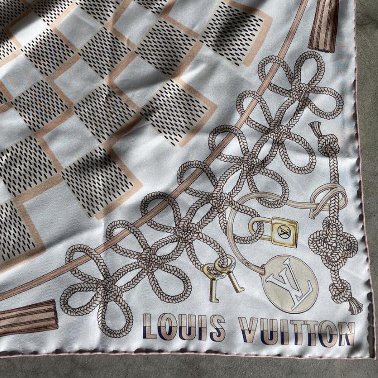 VUITTON, silk square decorated with the Louis Vuitton lo…