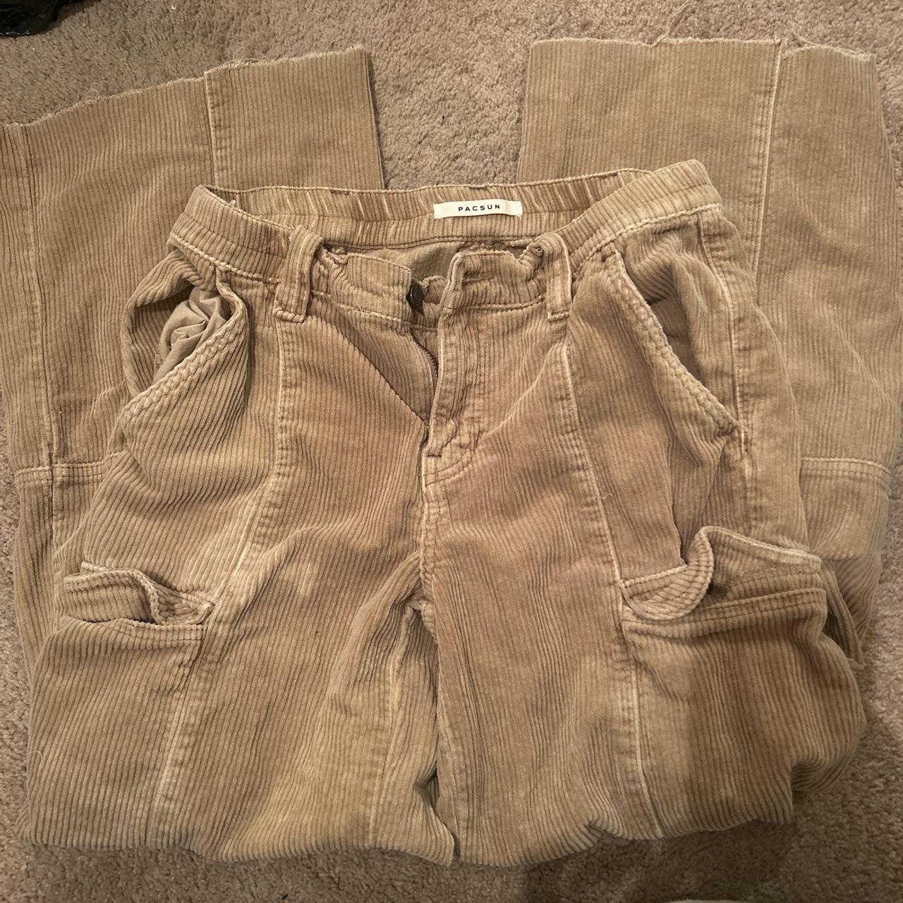 Pacsun/ Nordstrom baggy cords bottoms cut to fit... - Depop