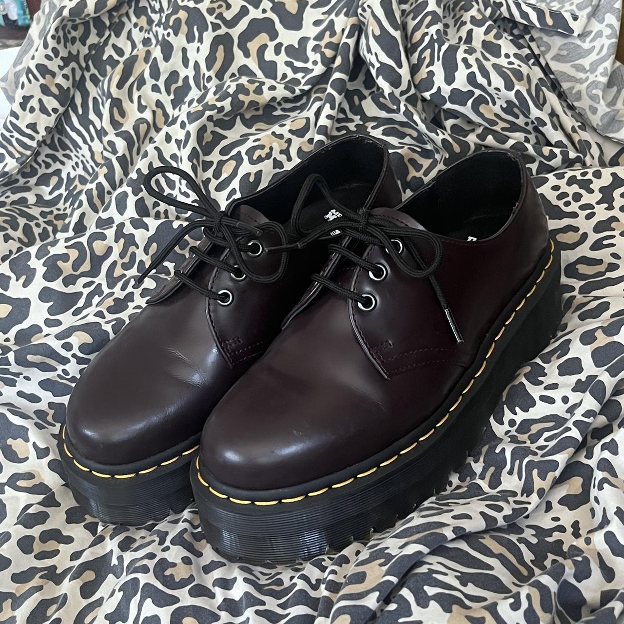 1461 Burgundy Doc Marten Oxford shoes Depop