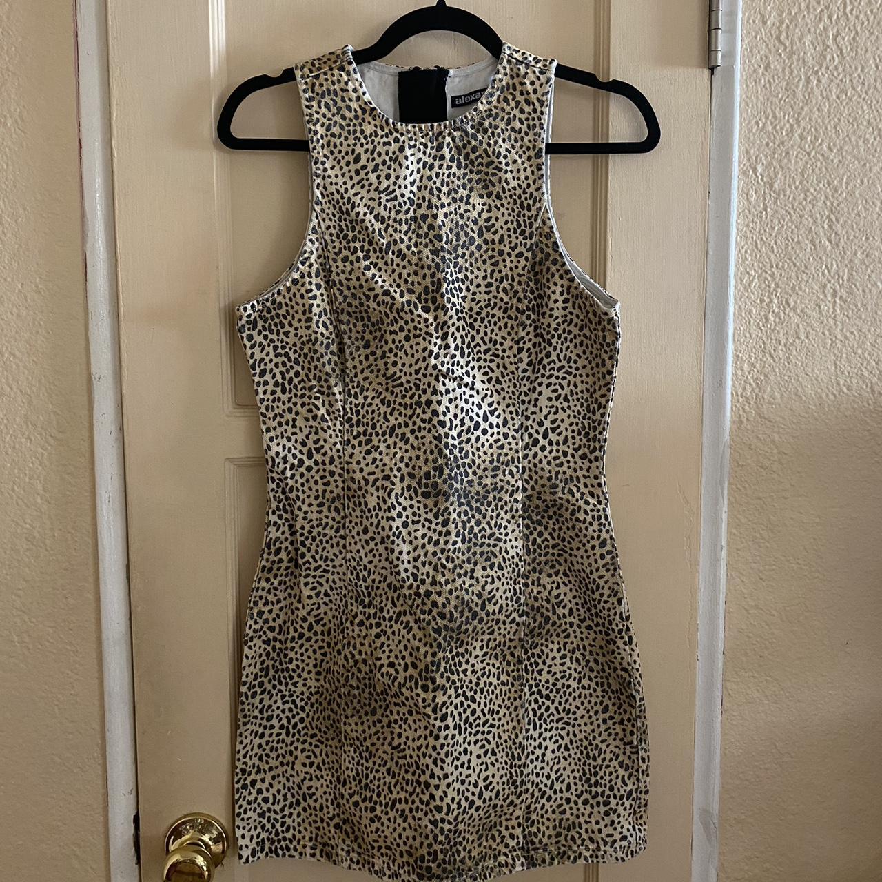 Alexander Wang Leopard Denim Mini Dress Great. Depop