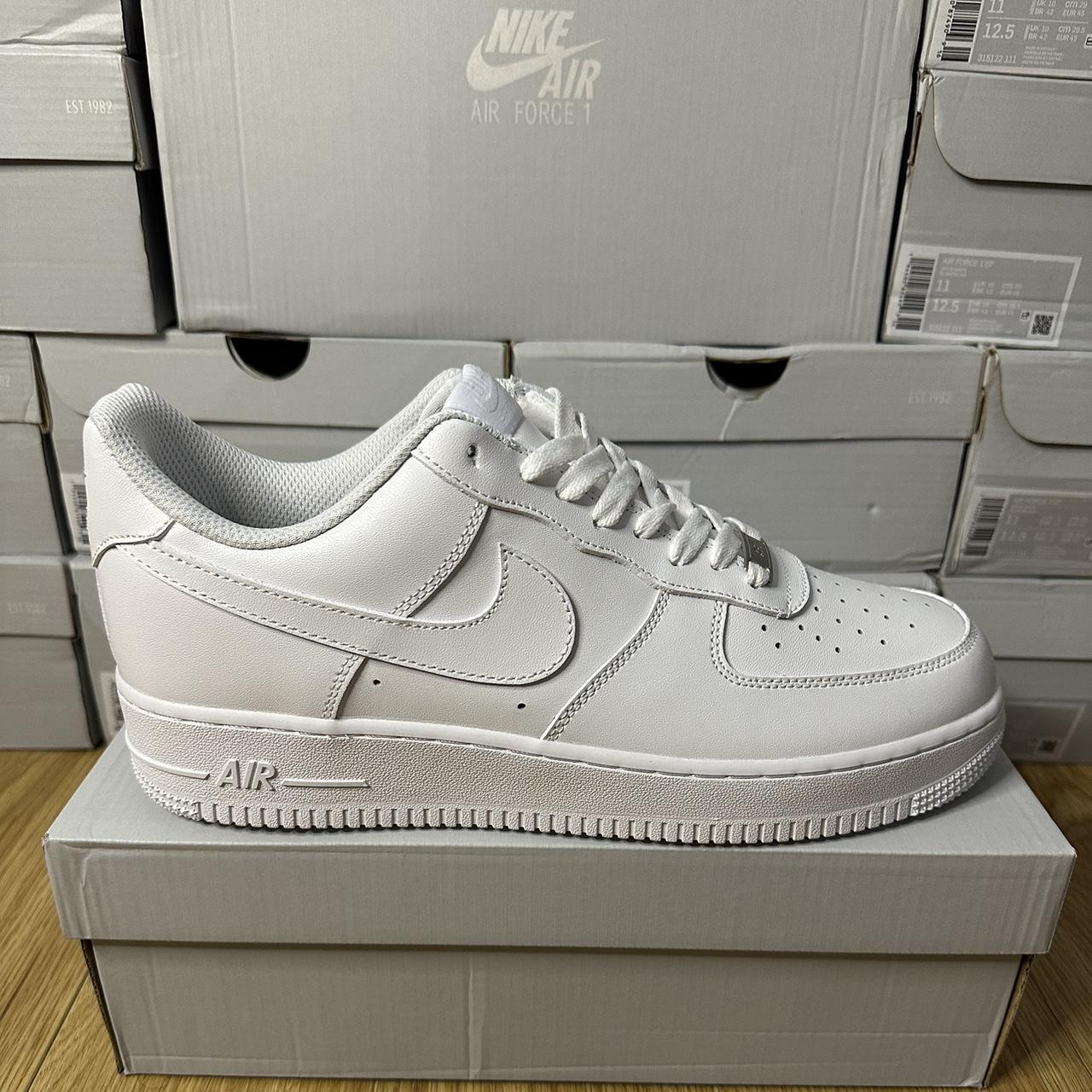 NIKE AIR FORCE 1 '07 CLASSIC TRAINERS SHOES TRIPLE... - Depop