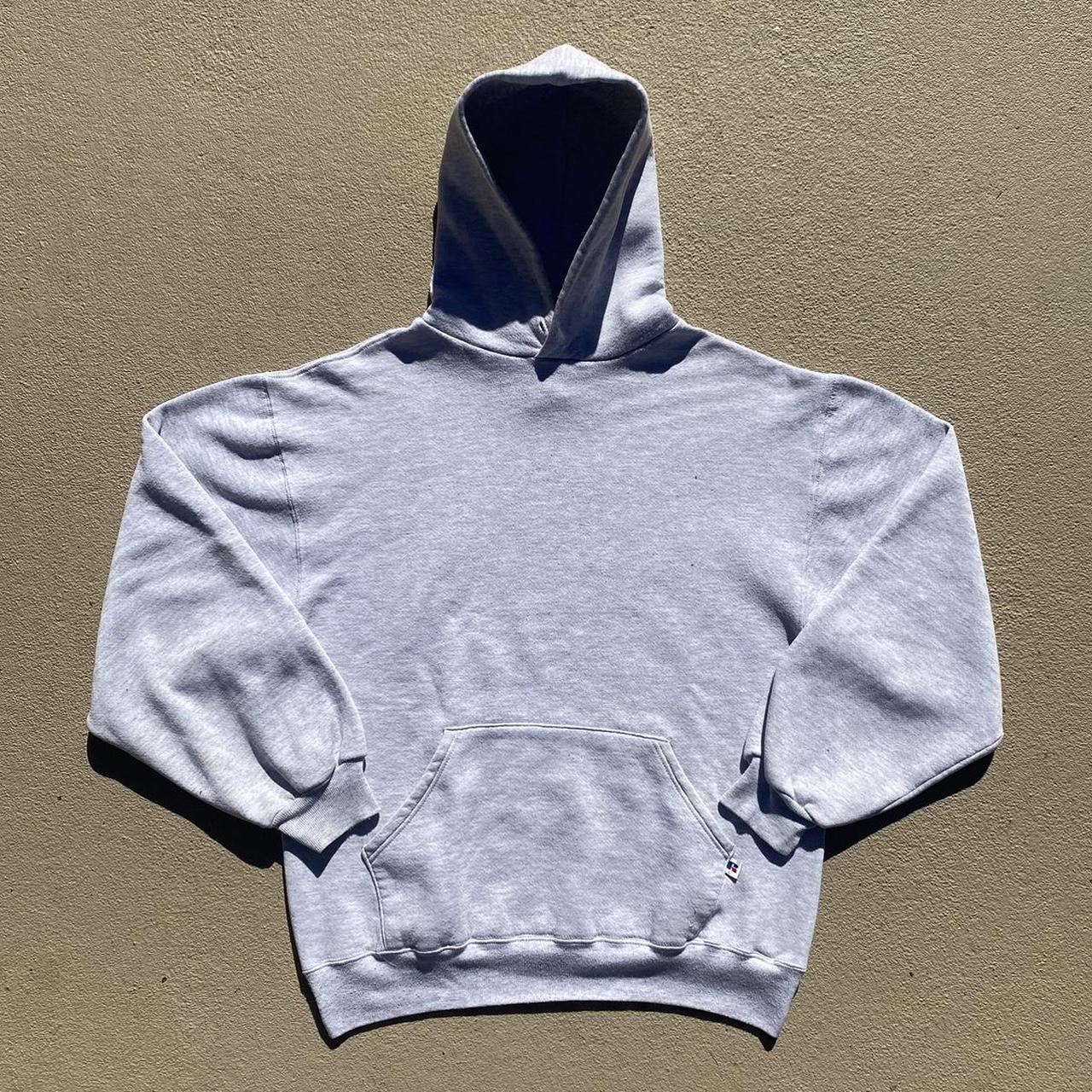 90s Russell grey hoodie Measurements: Pit to pit:... - Depop