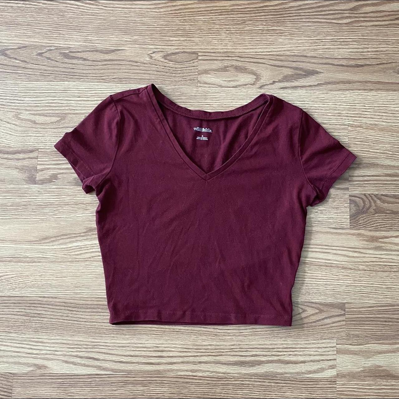 Wild Fable (from Target) crop top with a v-neck size - Depop
