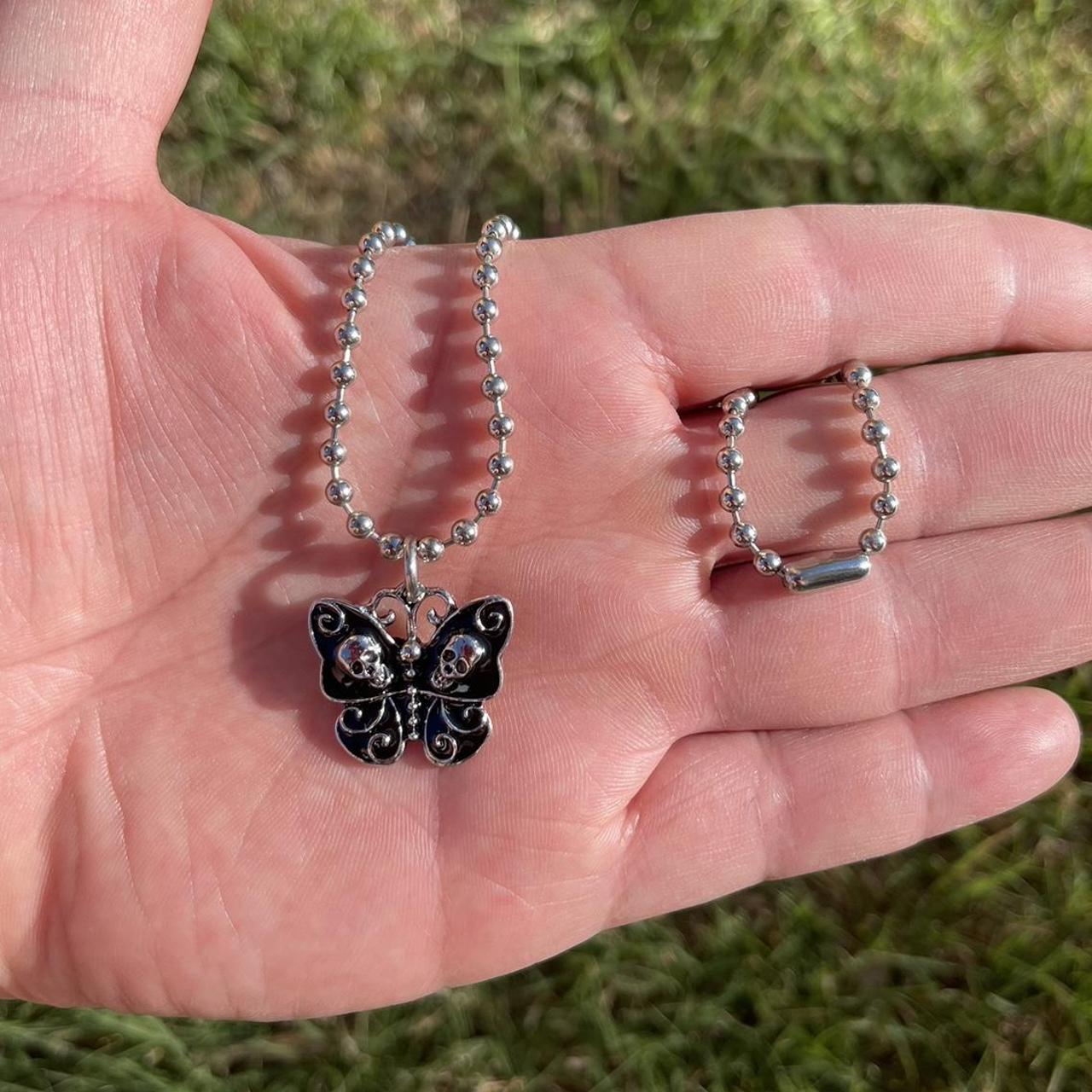 Alpine Butterfly Women's Silver and Black Jewellery