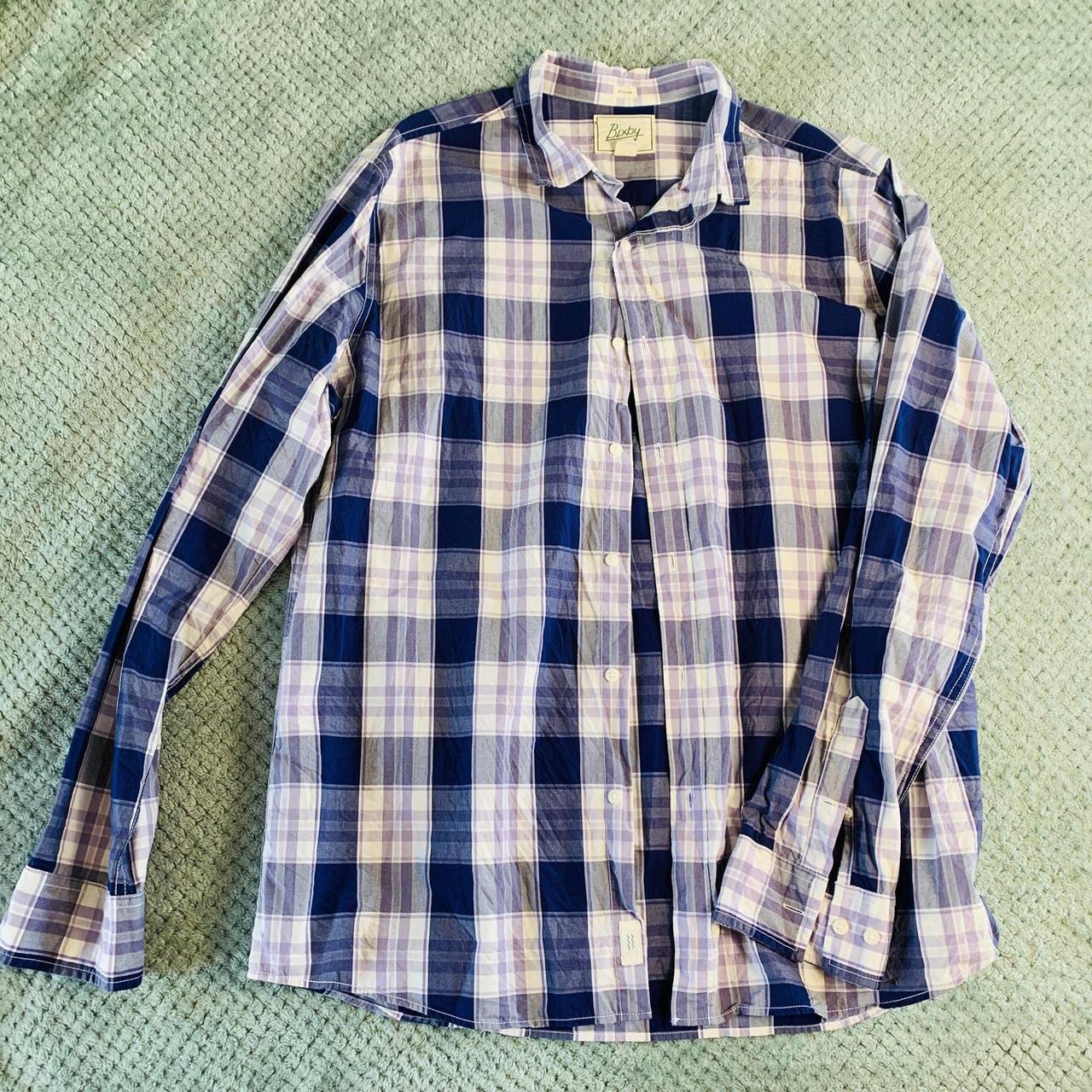 Men's Purple and Blue Shirt | Depop