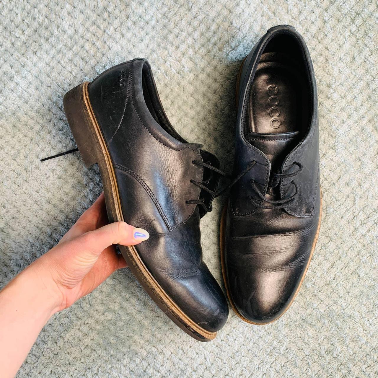 ECCO Black Leather Findlay Lace Oxford Dress Shoes Depop