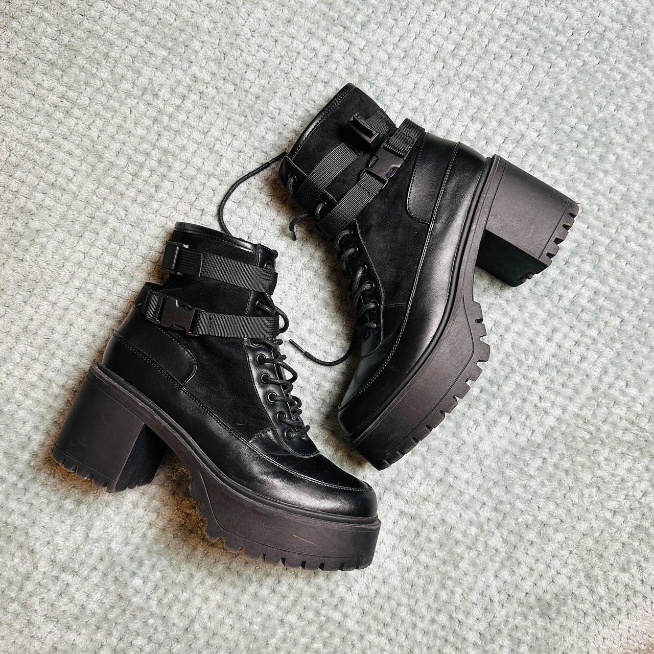 forever 21 black platform boots