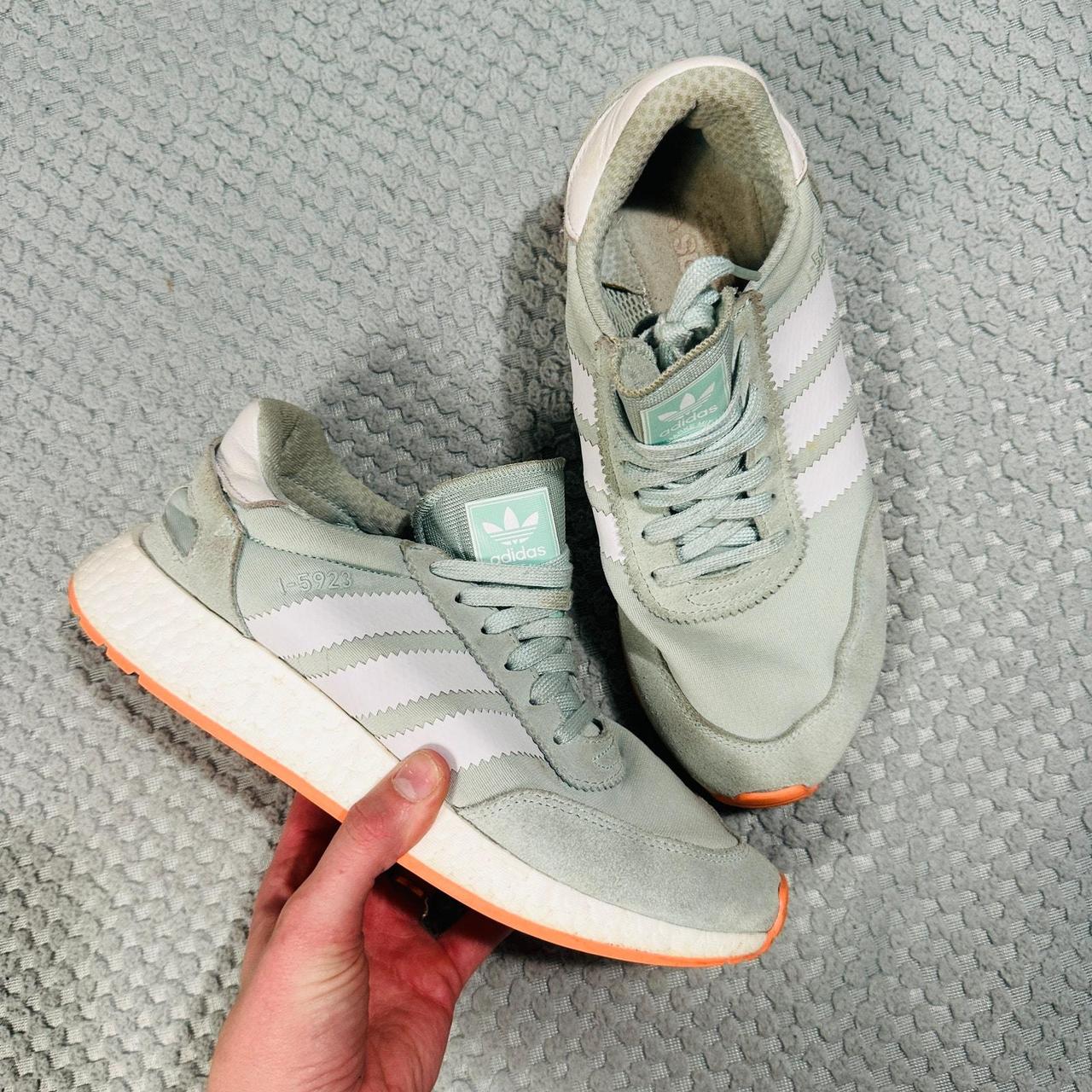 ADIDAS LIGHT PASTEL MINT GREEN ORANGE ORIGINALS 5923. Depop