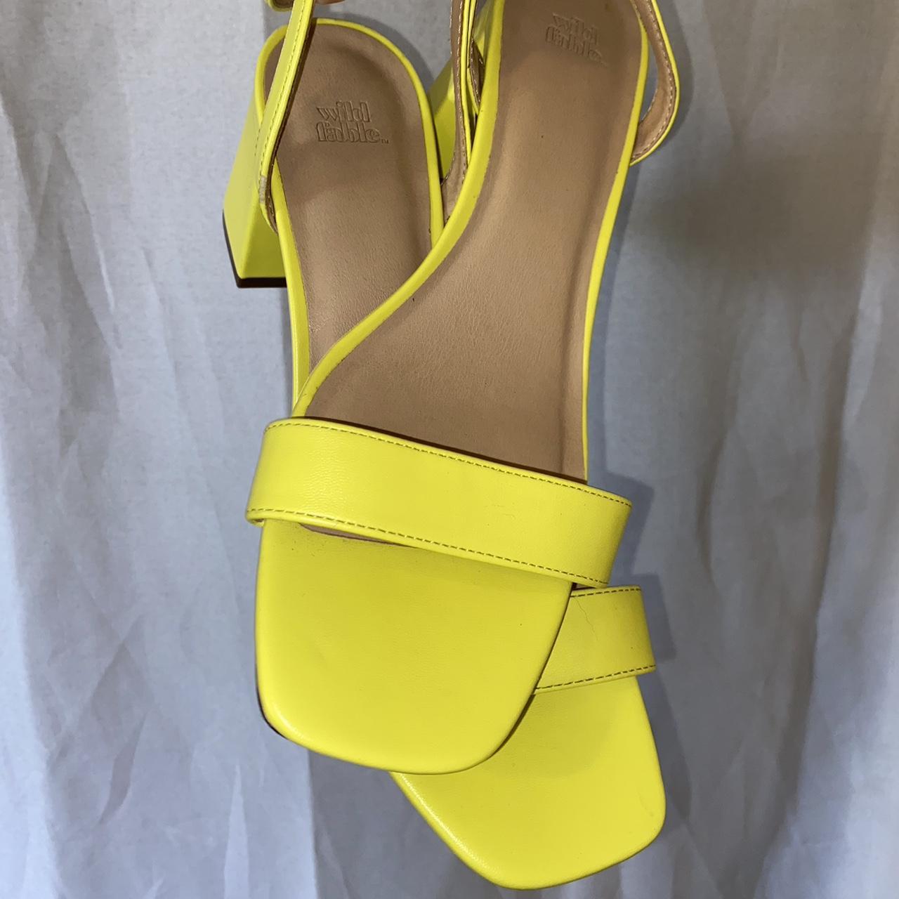 Wild Fable Women's Yellow Sandals | Depop