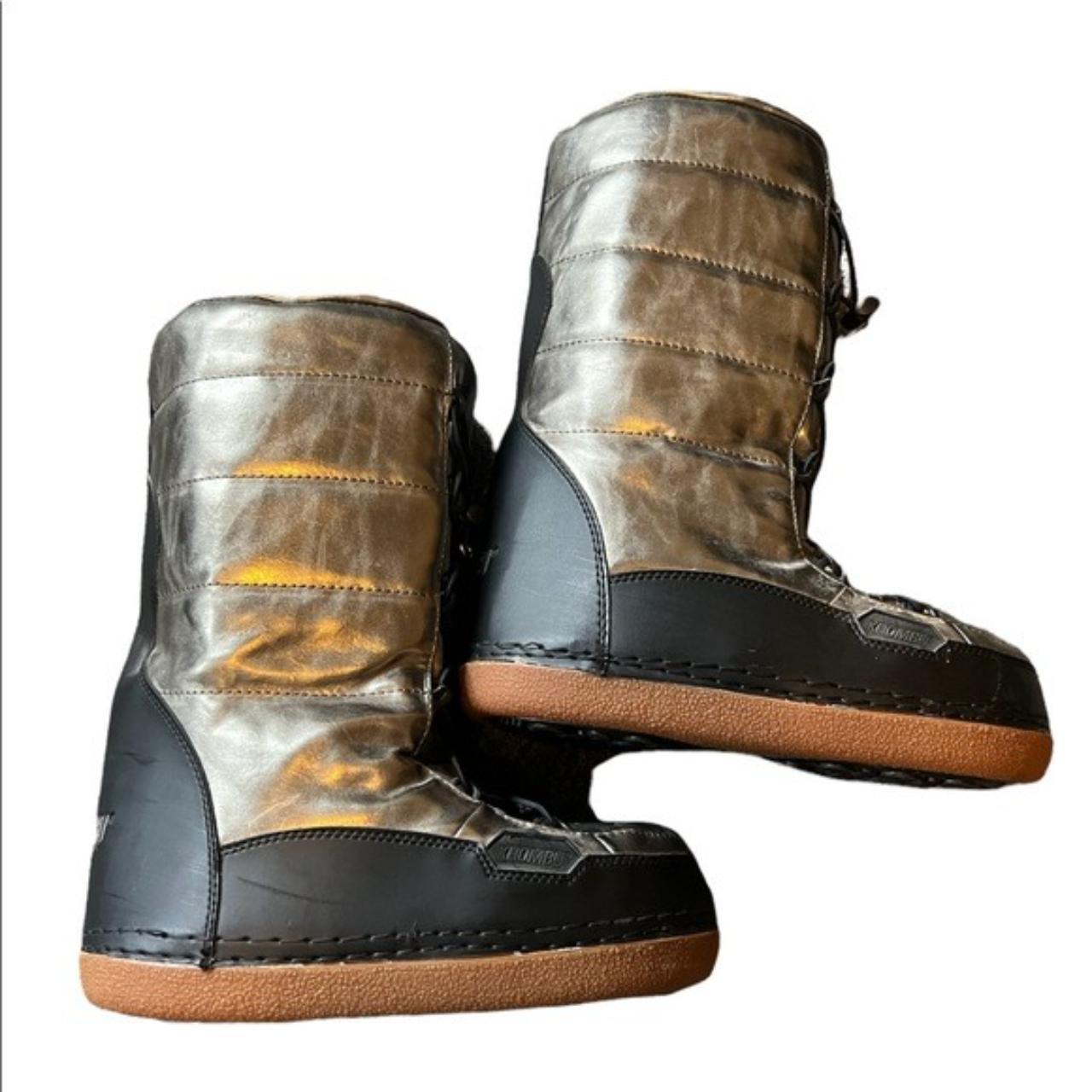 Khombu moon boots in size 39, metallic silver color.... - Depop