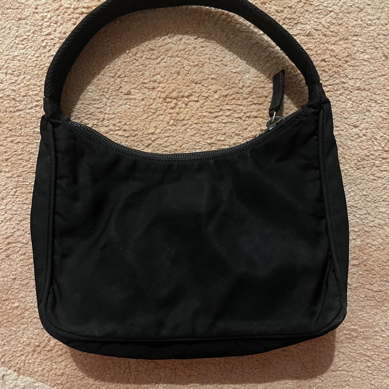 Black mini nylon Prada vintage bag Serial #... - Depop