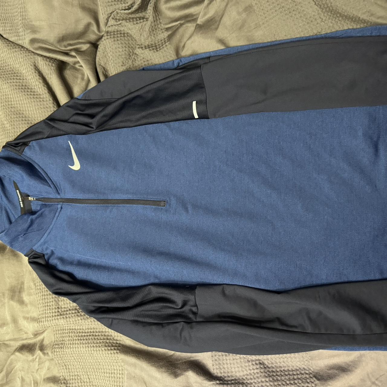 mens nike half zip blue