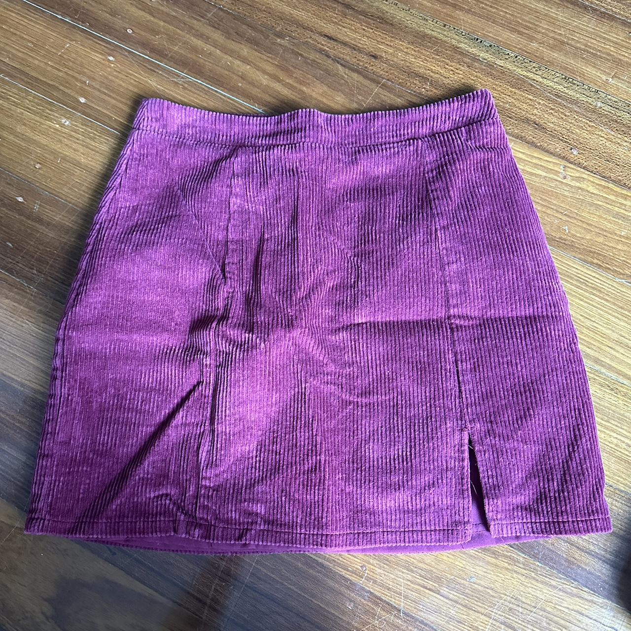 Velvet mini skirt - Depop