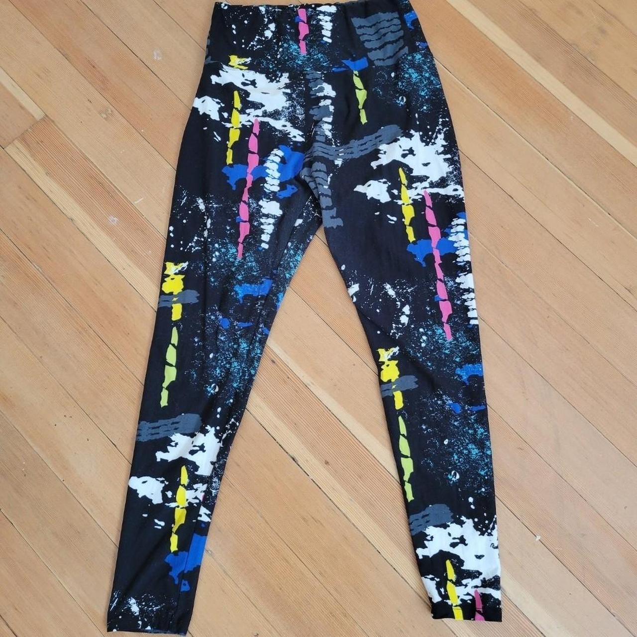 neon paint splatter leggings