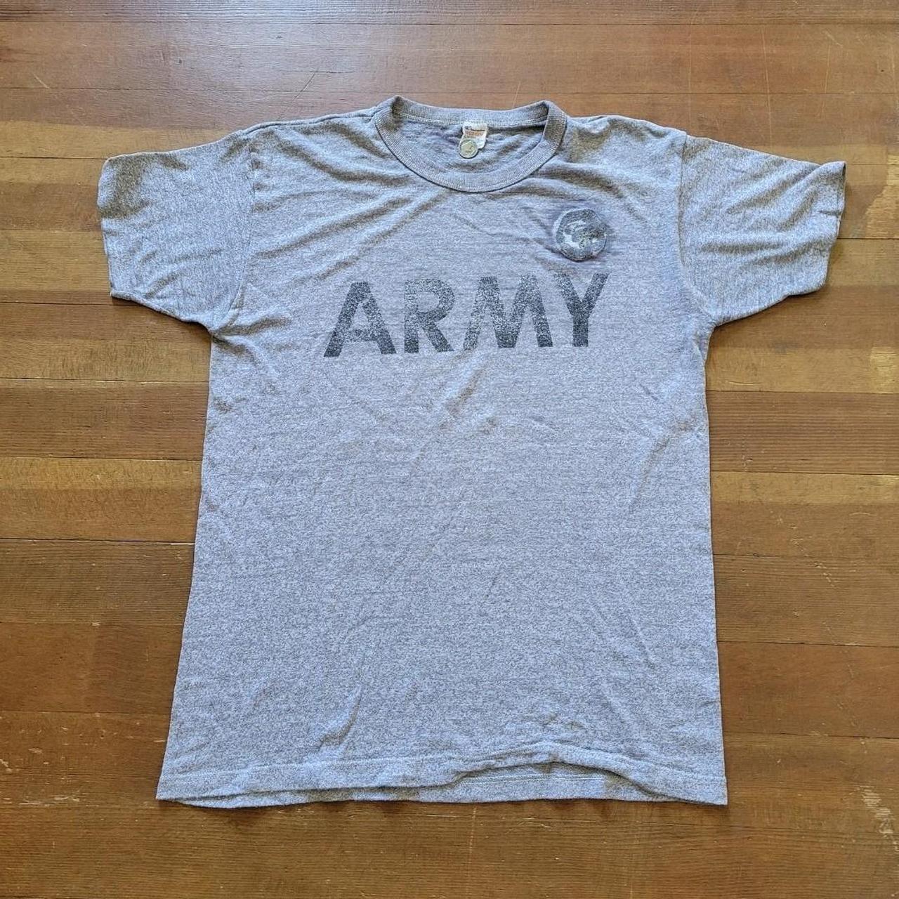 vtg 80s CHAMPION Army classic spellout logo graphic... - Depop