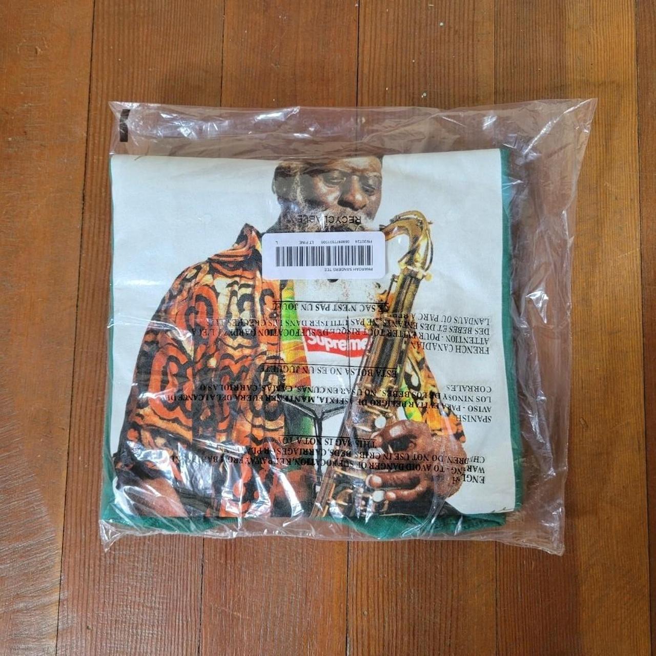 y2k 2020 SUPREME Pharoah Sanders (RIP) Tee in Light... - Depop