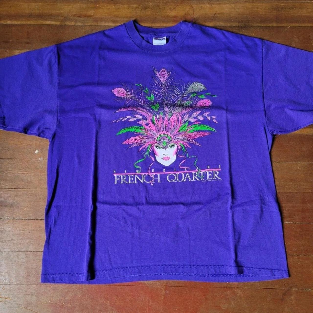 Vintage New Orleans French Quarter Mardi Gras T Shirt - Large